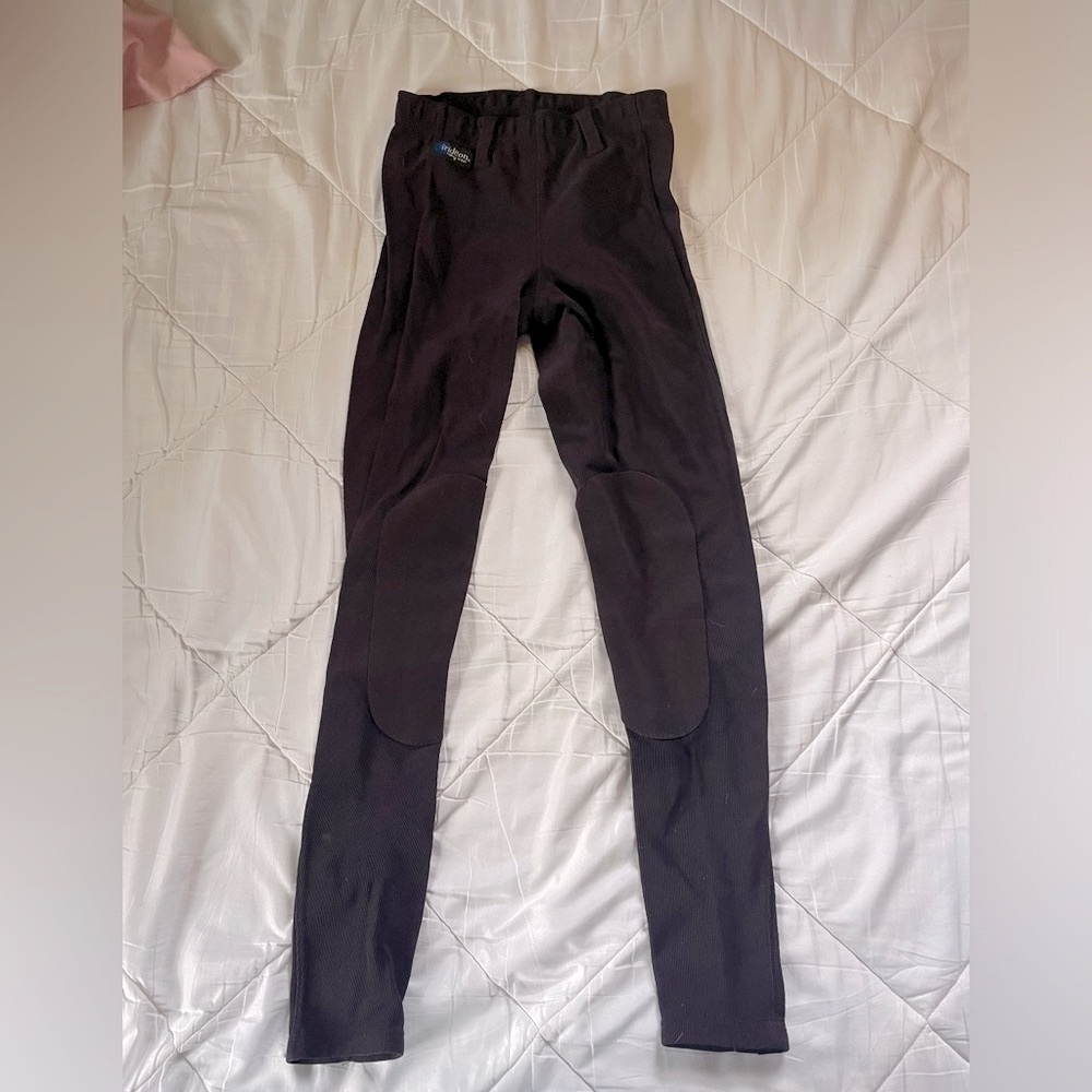 Irideon maroon riding tights.